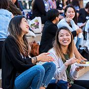 interns attending an art summit event