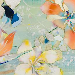 painting of orange and white flowers